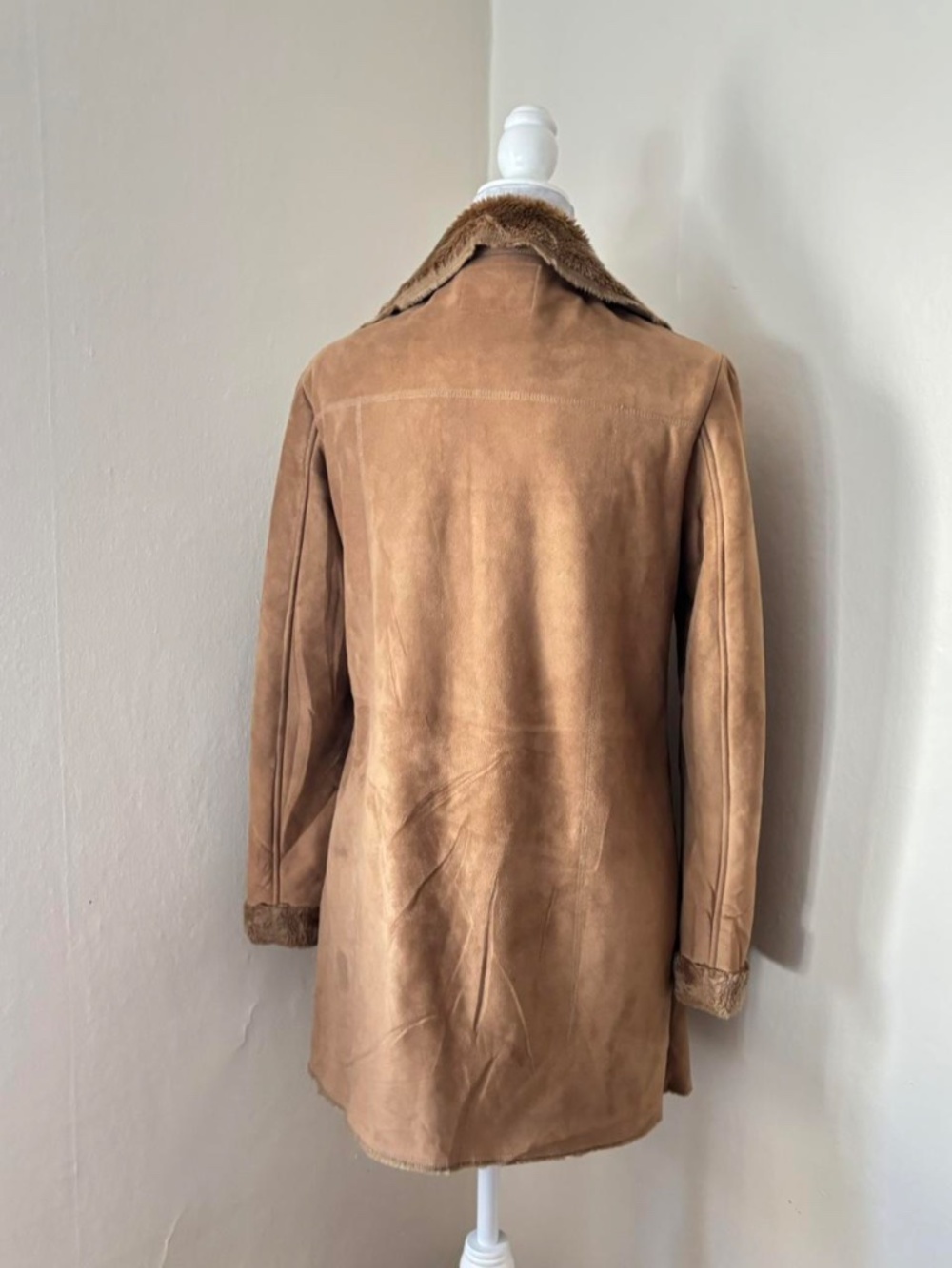Vintage Y2K Faux Suede Sherpa Coat 🧸 - Picture 2 of 7